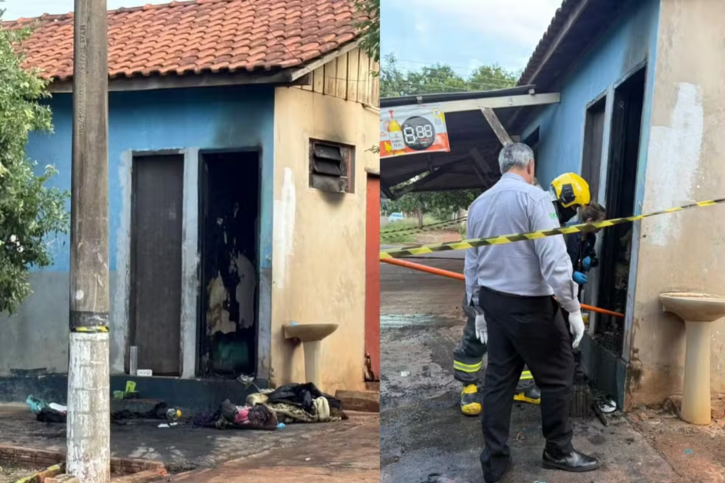 Polícia investiga suspeita de homicídio após homem ser encontrado morto em incêndio em bar de Dourados