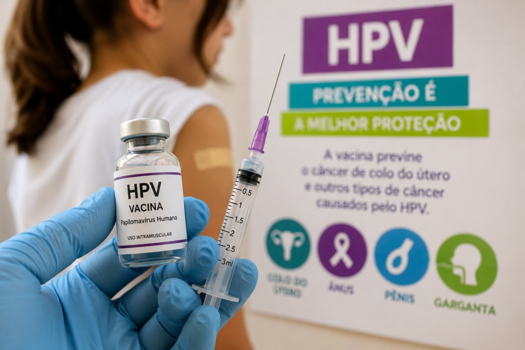 Estudo aponta queda de quase 50% nos principais tipos de HPV após vacinação no Brasil