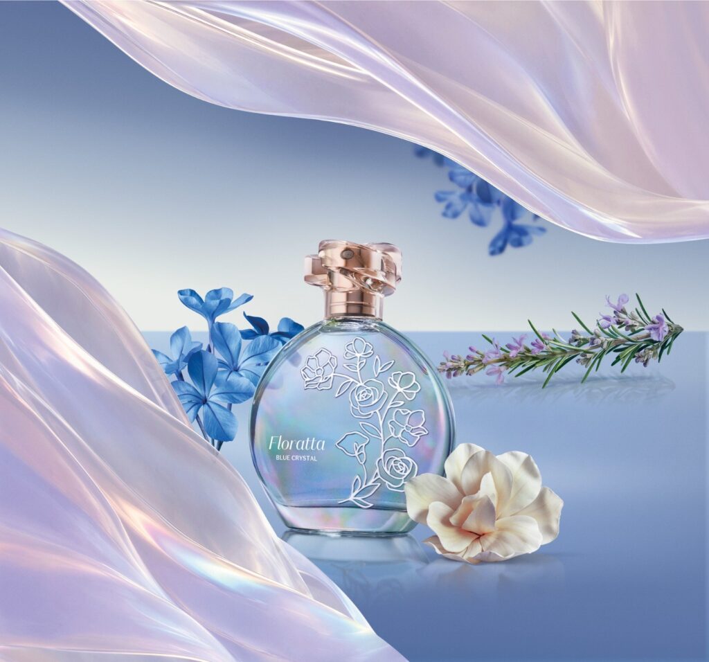 O Boticário lança Floratta Blue Crystal com tendência de perfume “cheiro de banho tomado”